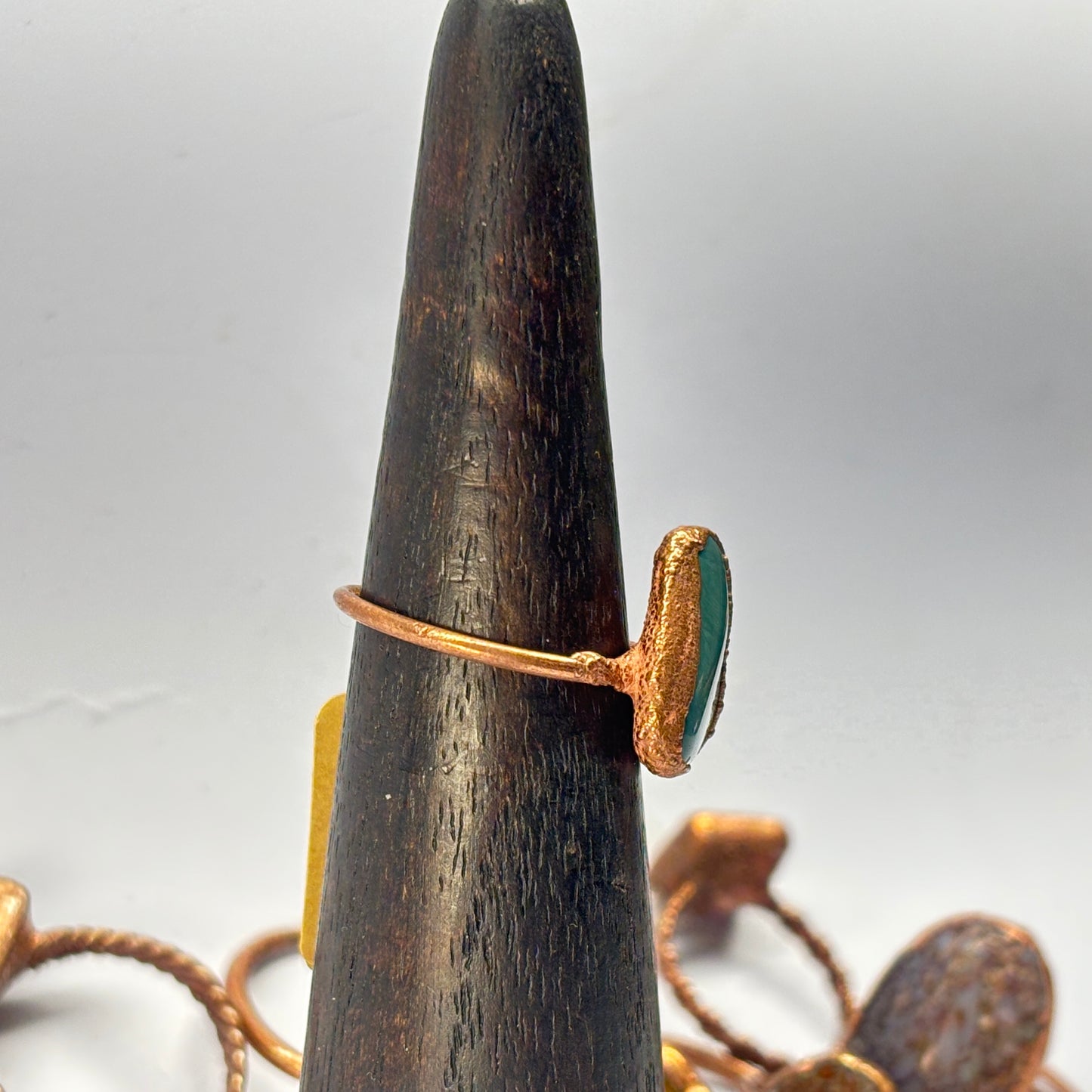 Size 8 3/4 Oregon Skaggs Jasper Copper Electroformed Ring