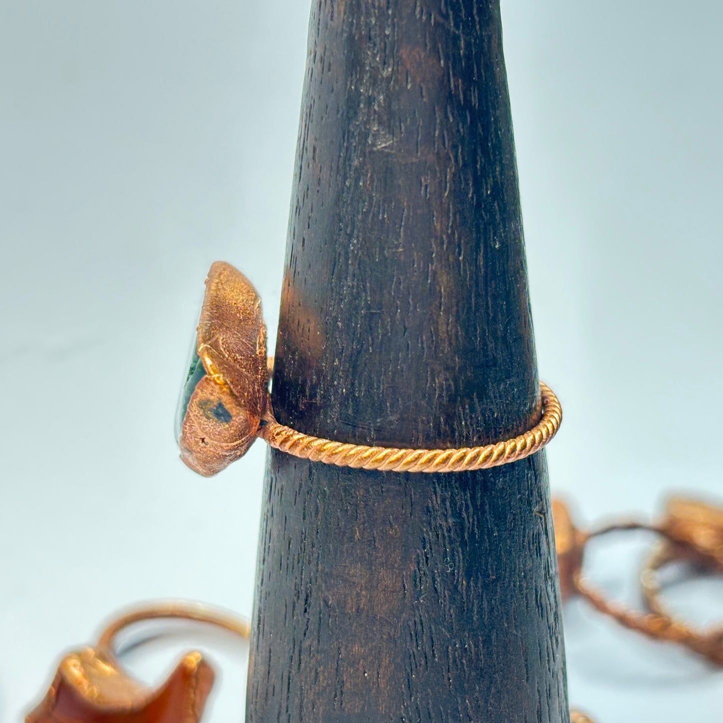 Size 11 Oregon Skaggs Jasper Copper Electroformed Ring