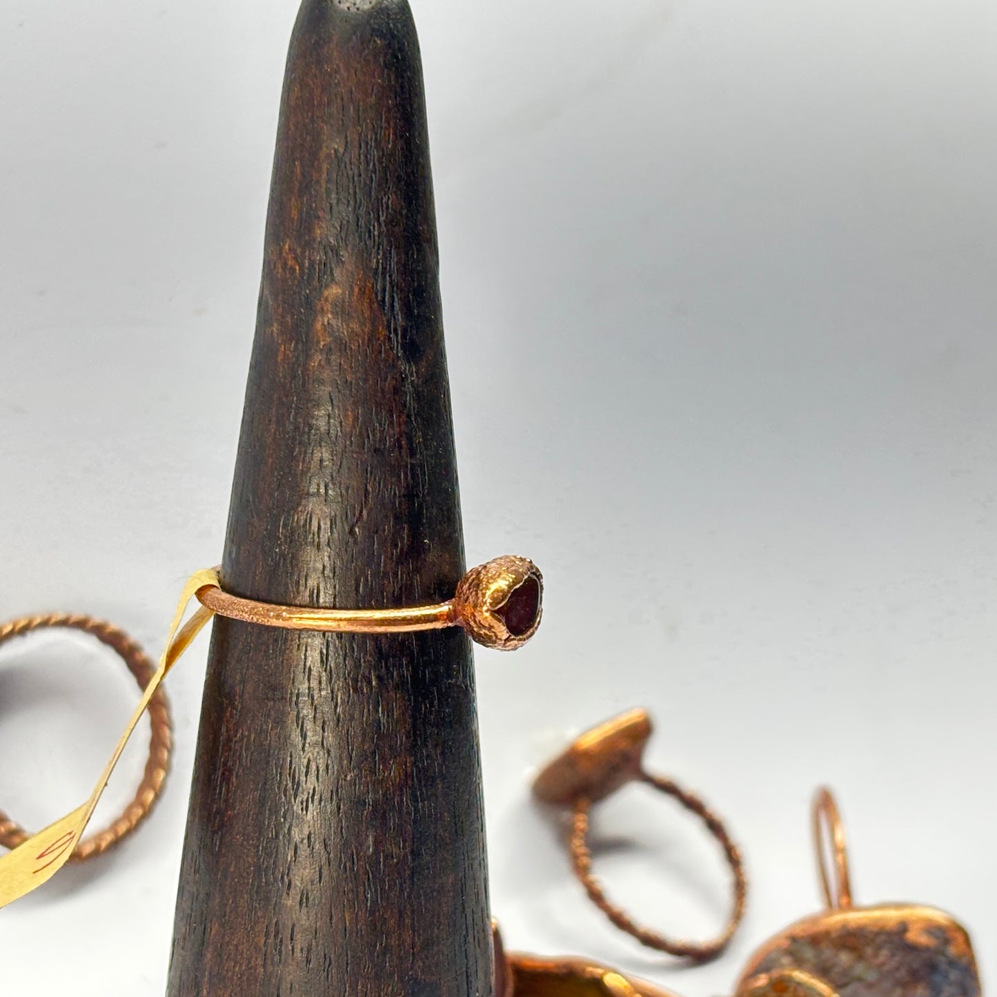 Size 8 3/4 Washington Carnelian Copper Electroformed Ring