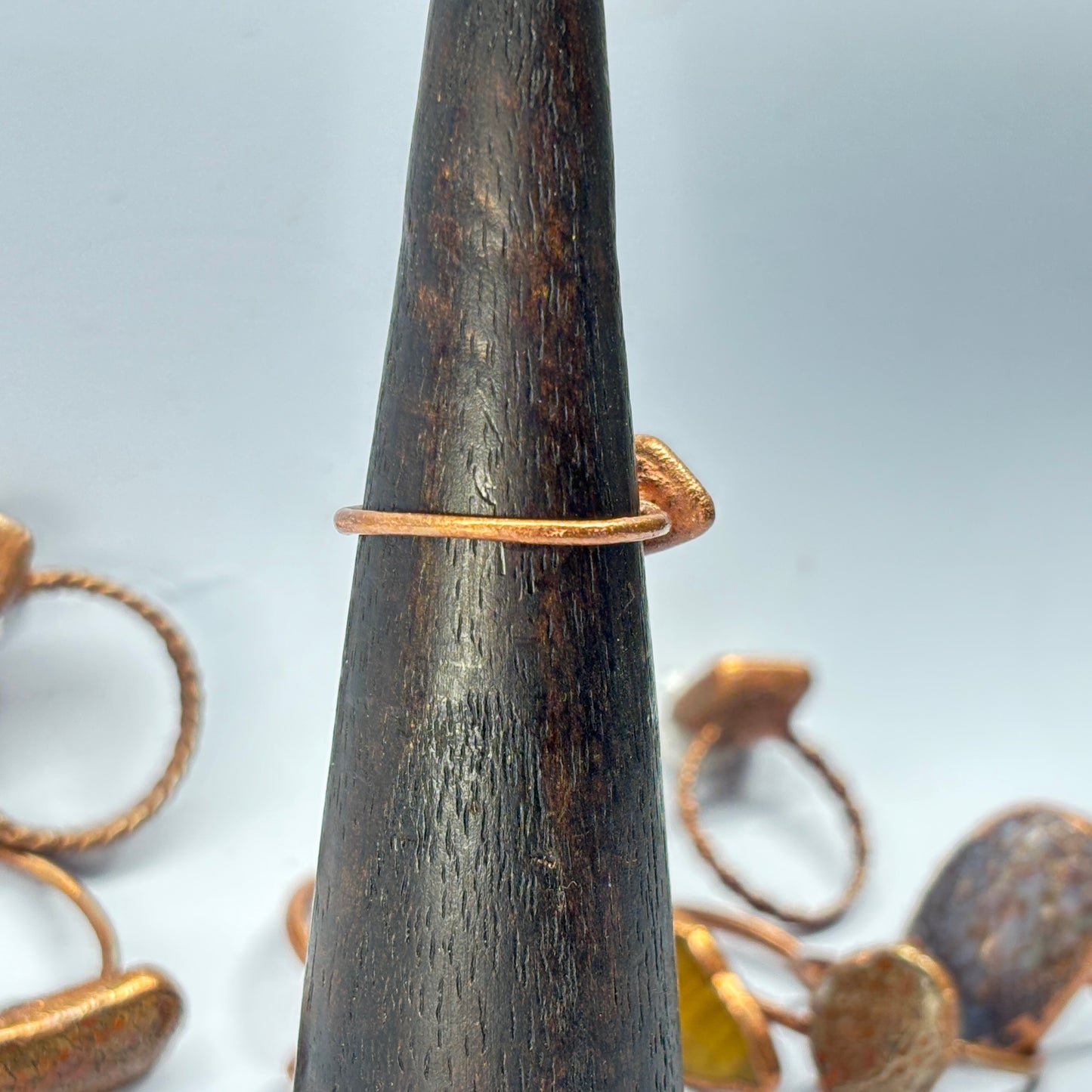 Size 7 1/2 Oregon Skaggs Jasper Copper Electroformed Ring