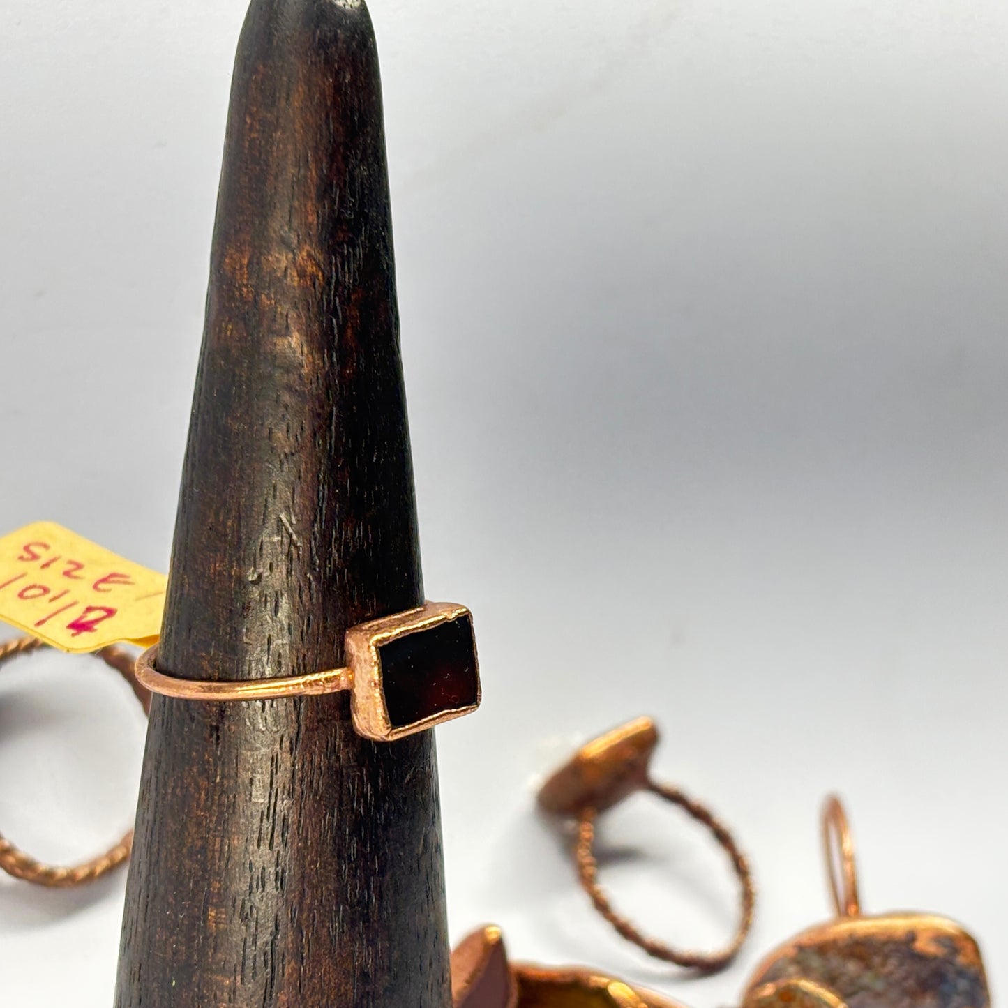 Size 10 1/2 Washington Carnelian Copper Electroformed Ring