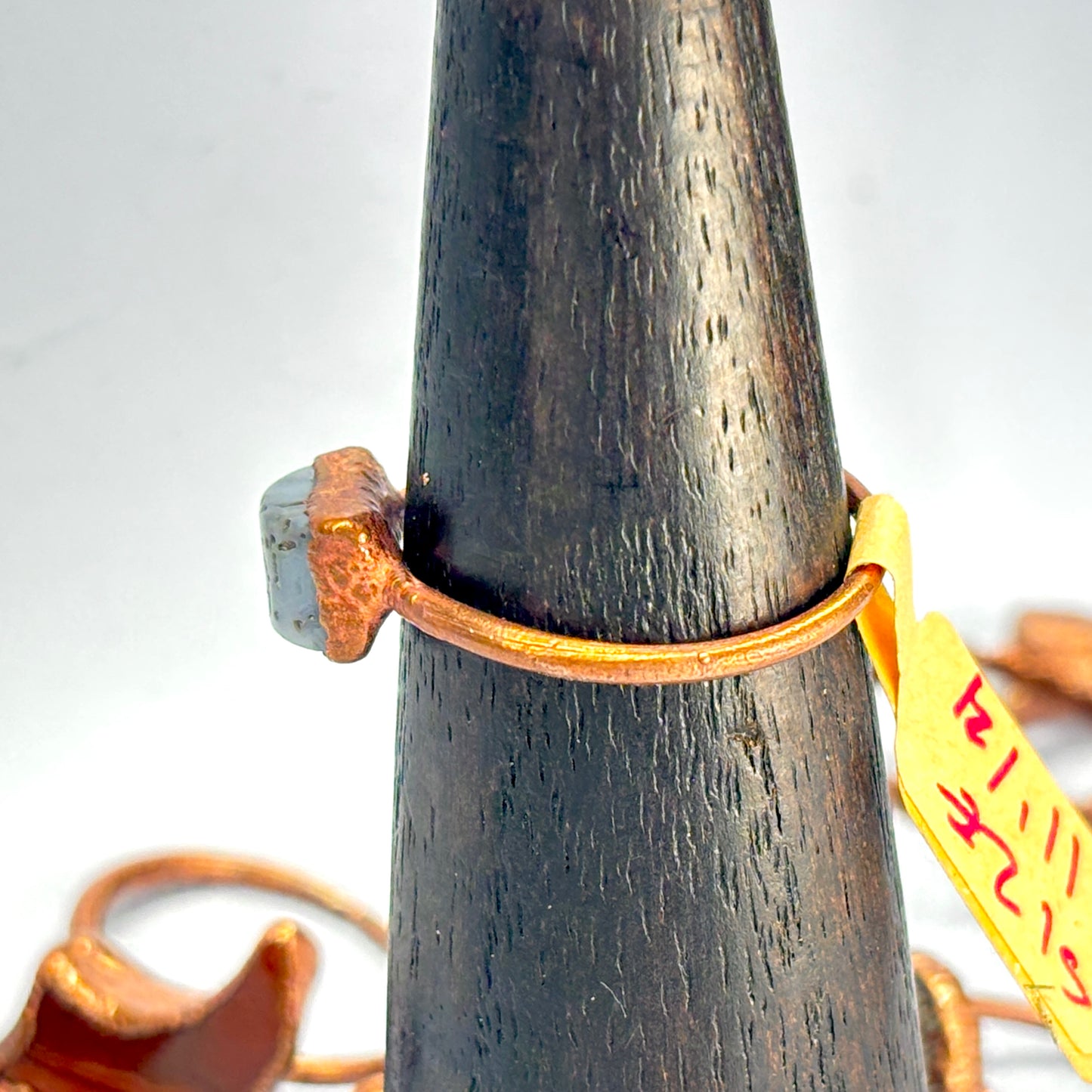 Size 11 1/4 Periwinkle Dinosaur Bone Copper Electroformed Ring