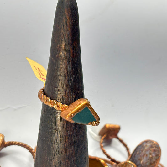 Size 9 Oregon Skaggs Jasper Copper Electroformed Ring
