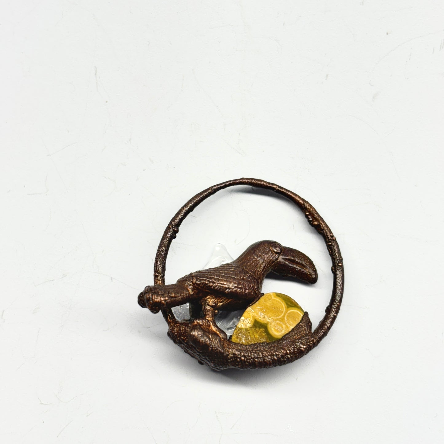 Inner Beast Animal Pendant with Toucan and Ocean Jasper