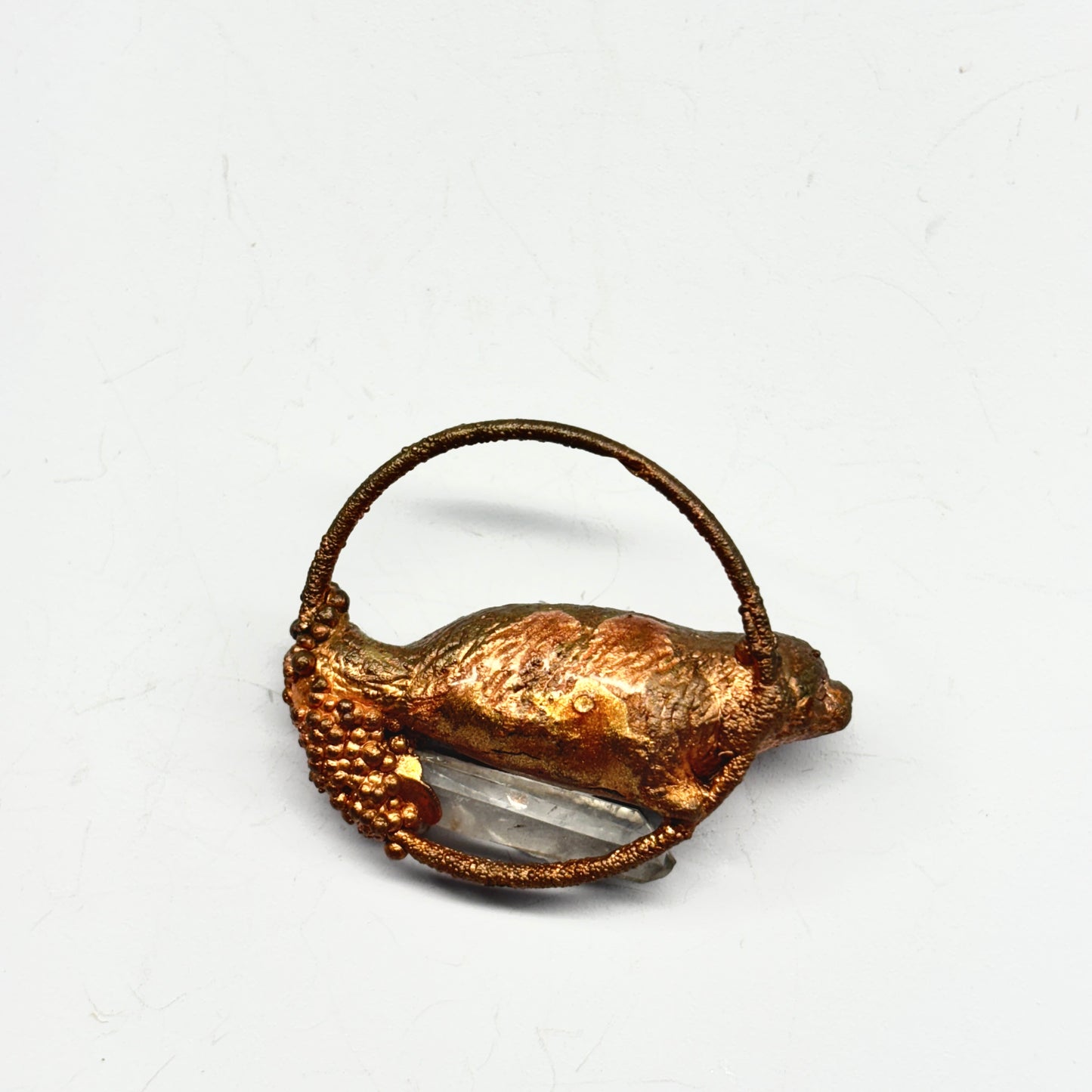 Inner Beast Animal Pendant with Harbor Seal and Quartz