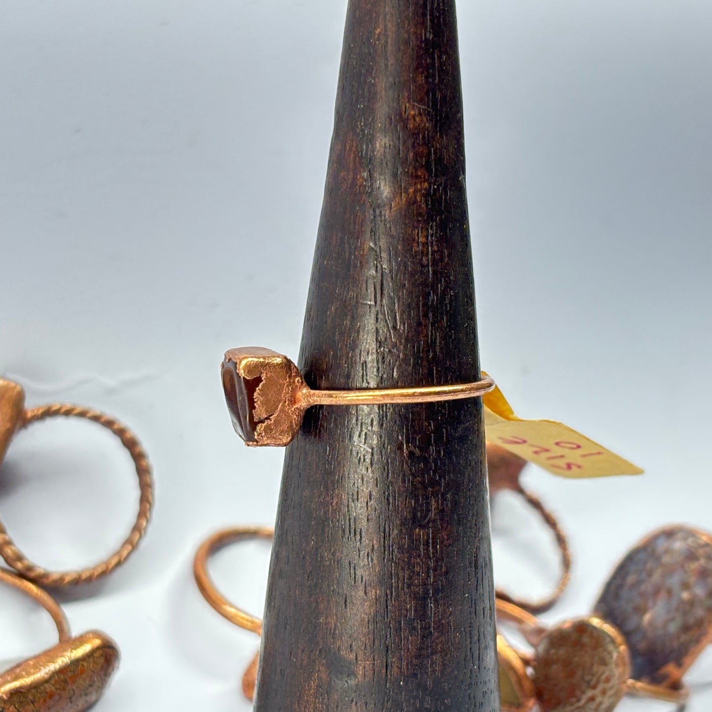 Size 10 Washington Carnelian Copper Electroformed Ring