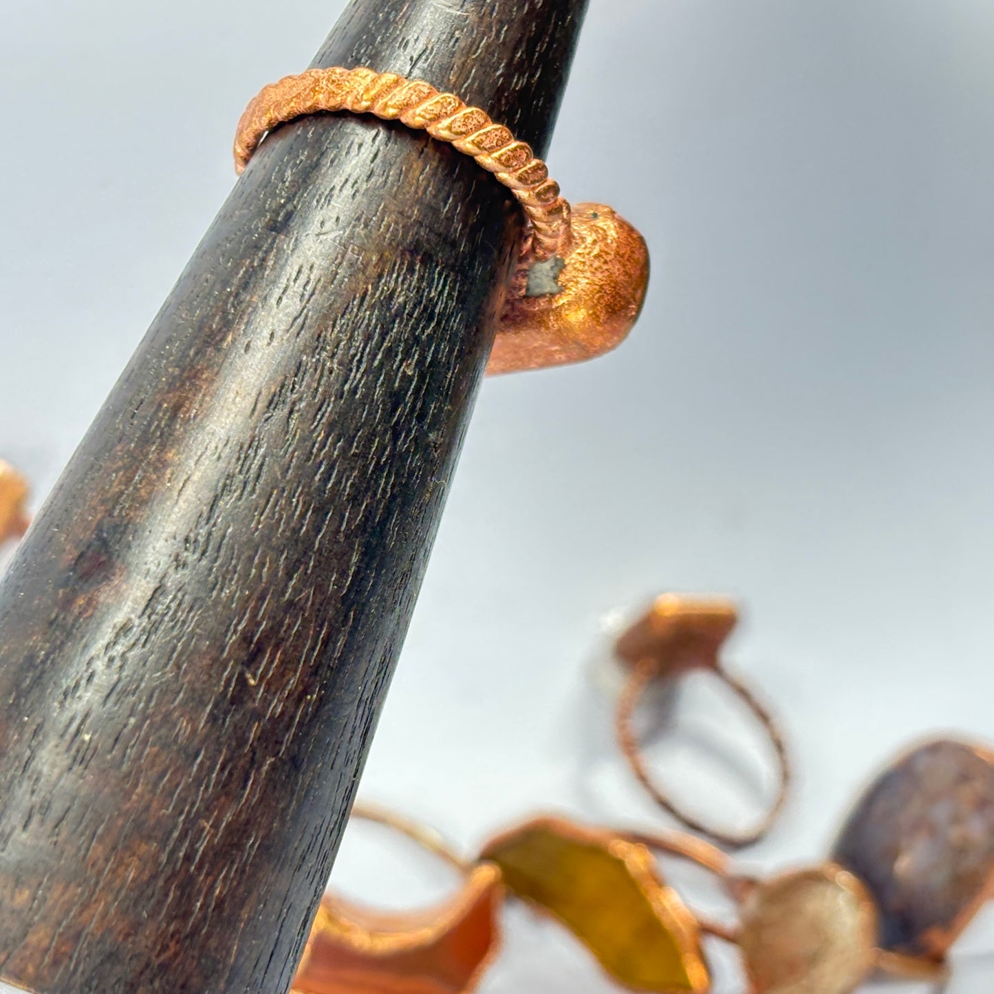 Size 8 Oregon Skaggs Jasper Copper Electroformed Ring