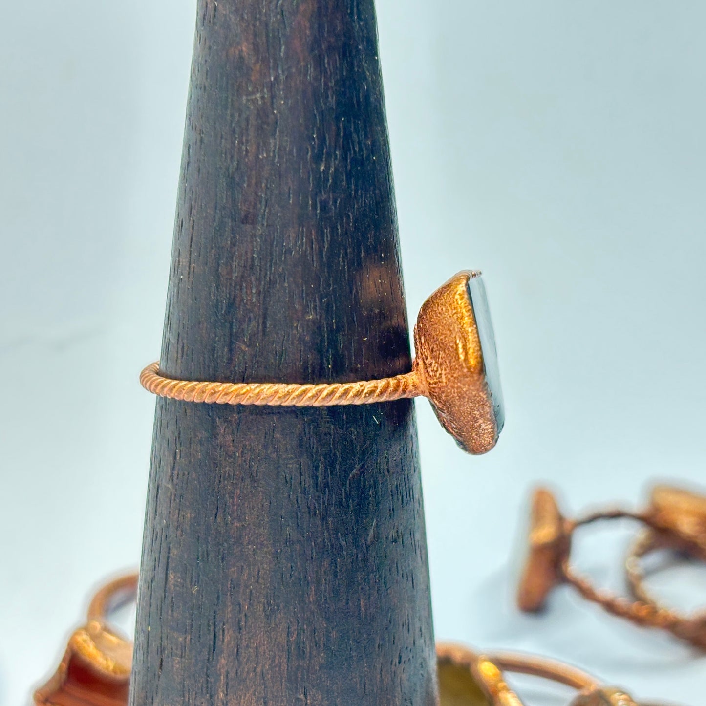 Size 11 Oregon Skaggs Jasper Copper Electroformed Ring