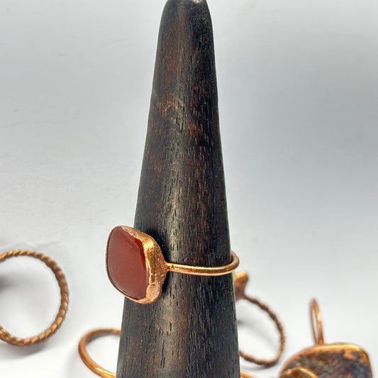 Size 11 Washington Carnelian Copper Electroformed Ring