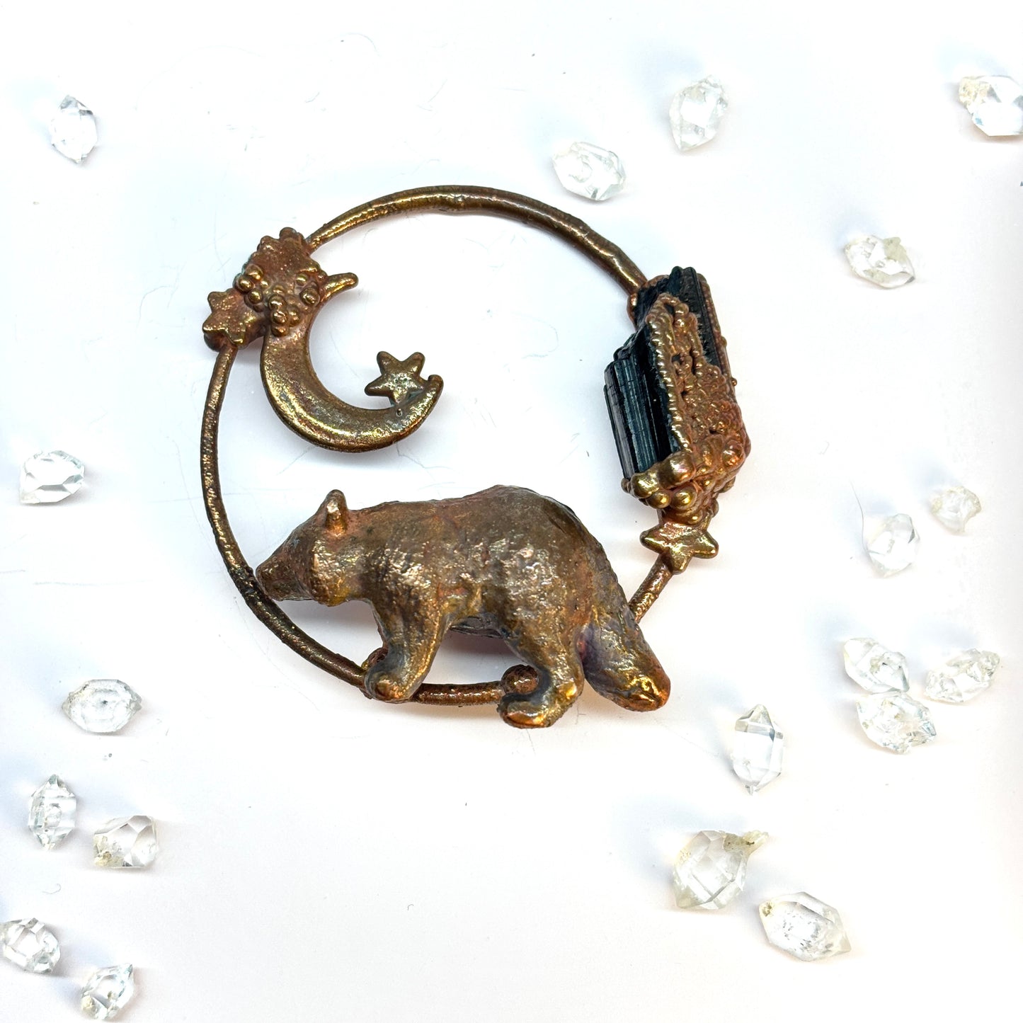 Inner Beast Animal Pendant with Racoon and Tourmaline