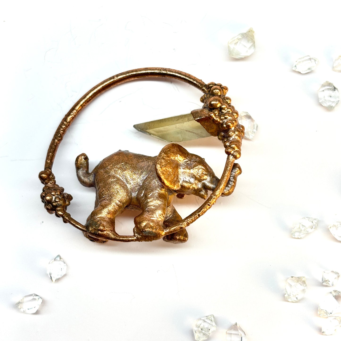 Inner Beast Animal Pendant with Elephant and Citrine