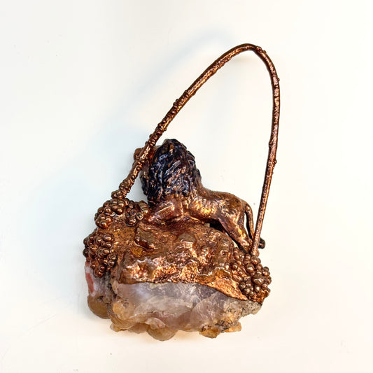 Inner Beast Animal Pendant with Lion and Utah Grape Agate