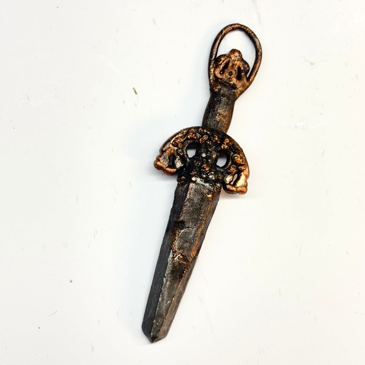 Crystal Sword Pendant with Quartz