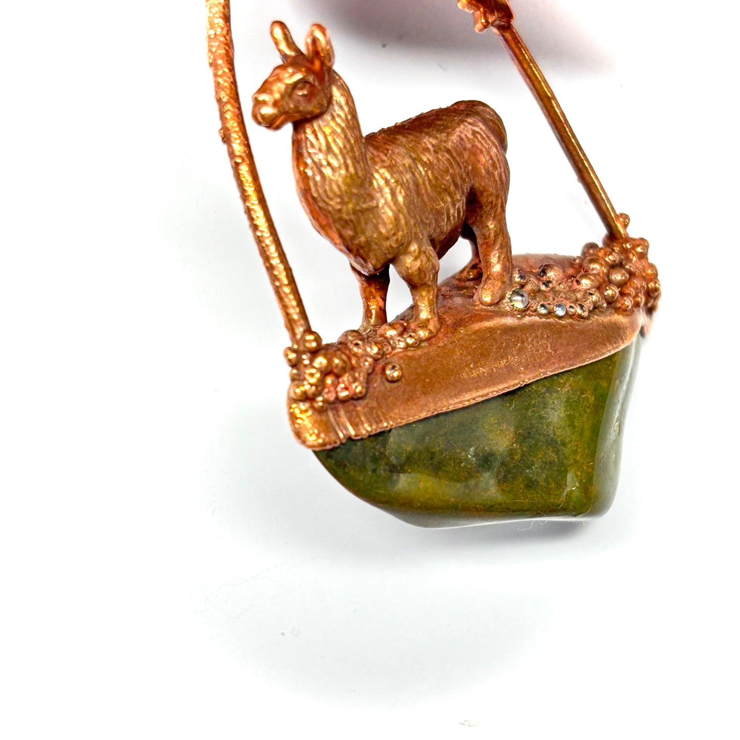 Inner Beast Animal Pendant with Llama and Bloodstone