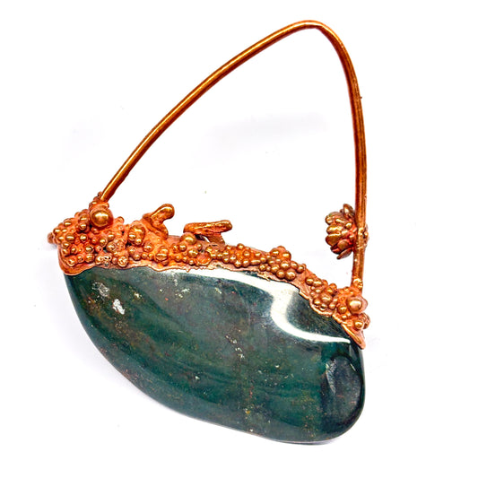 Inner Beast Animal Pendant with Chameleon and Bloodstone