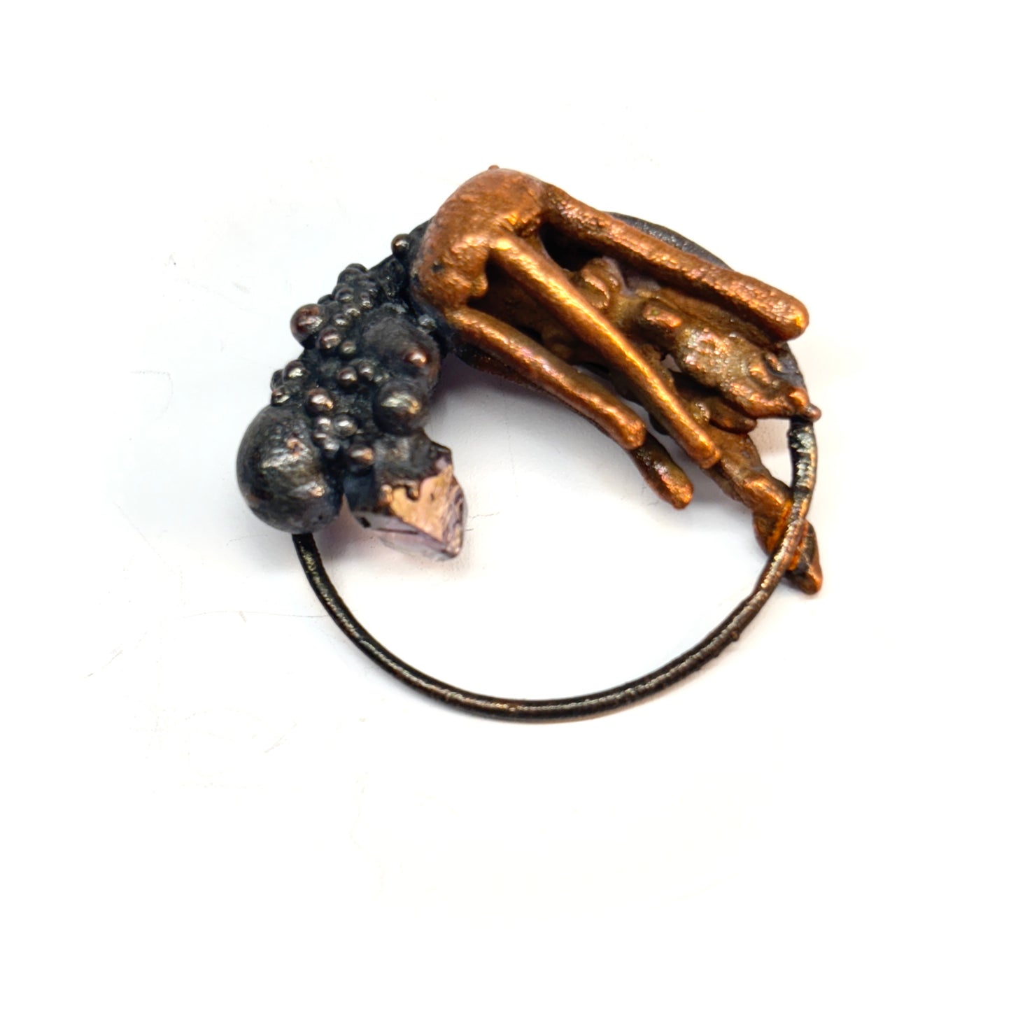 Inner Beast Animal Pendant with Jellyfish and Amethyst