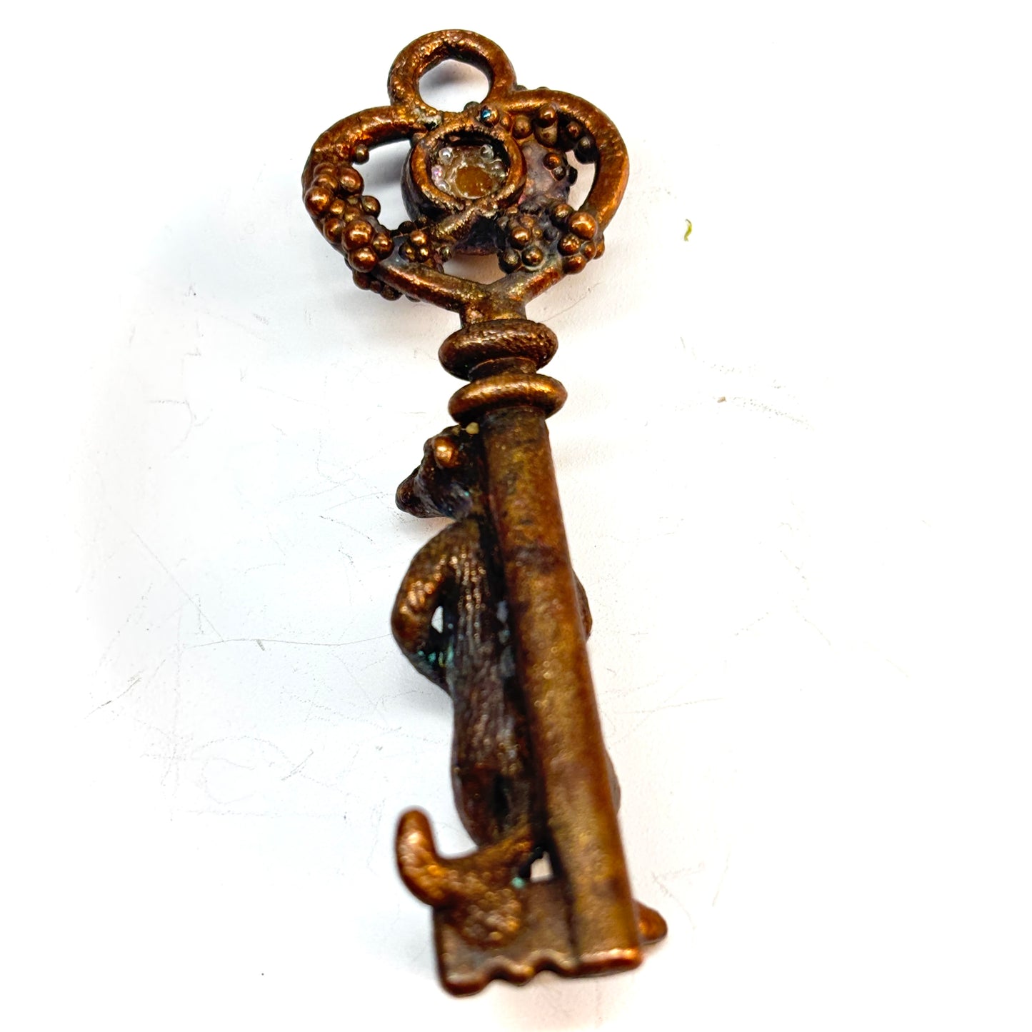 Inner Beast Key Pendant with Meerkat and Aventurine