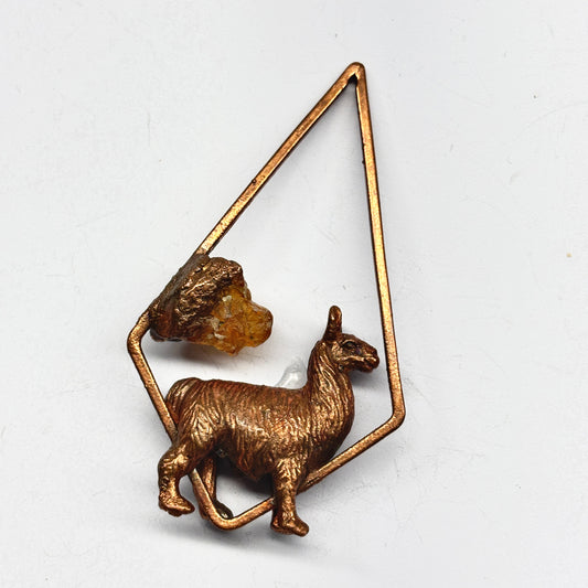 Inner Beast Animal Pendant with Llama and Carnelian
