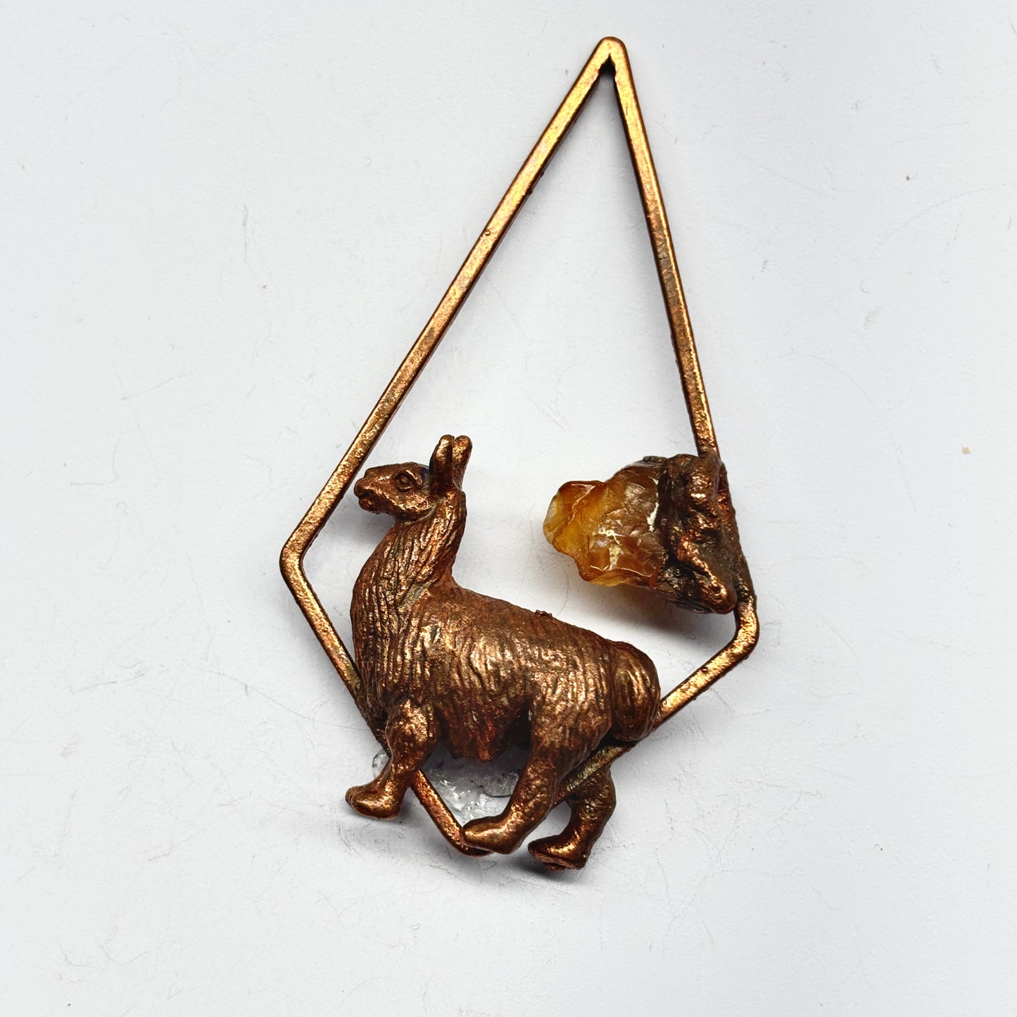 Inner Beast Animal Pendant with Llama and Carnelian