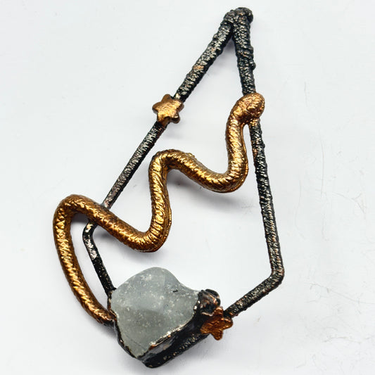 Inner Beast Animal Pendant with Snake and Celestite