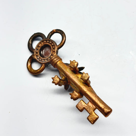 Inner Beast Key Pendant with Axolotle and Red Jasper