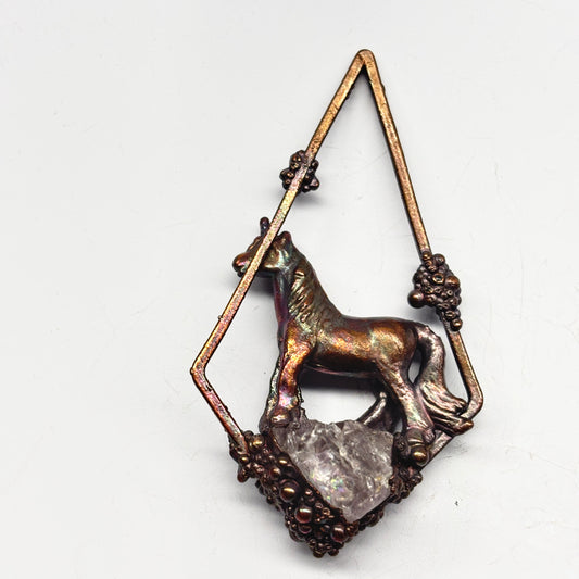 Inner Beast Animal Pendant with Unicorn and Amethyst