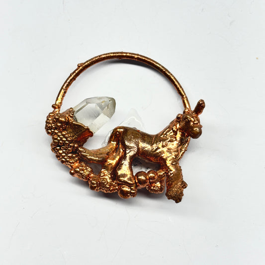 Inner Beast Animal Pendant with Unicorn and Quartz
