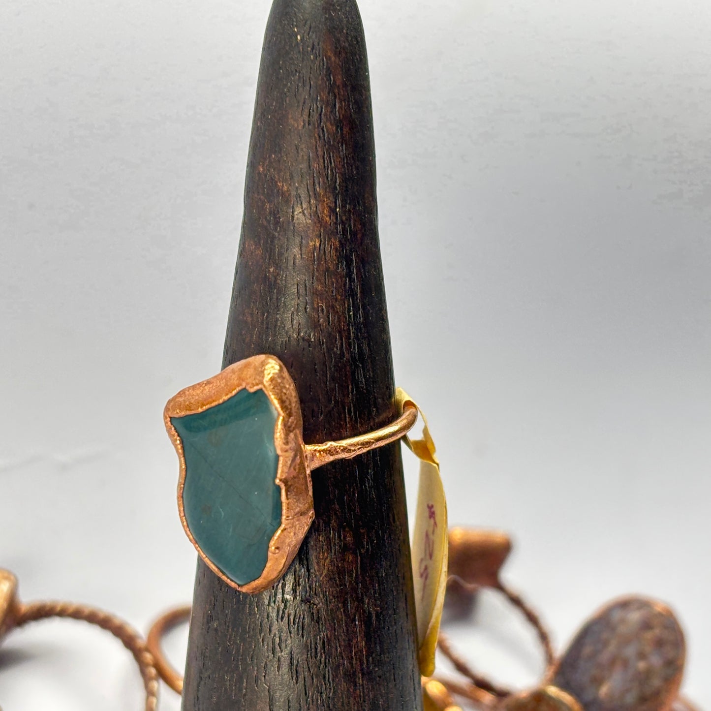 Size 9 Oregon Skaggs Jasper Copper Electroformed Ring