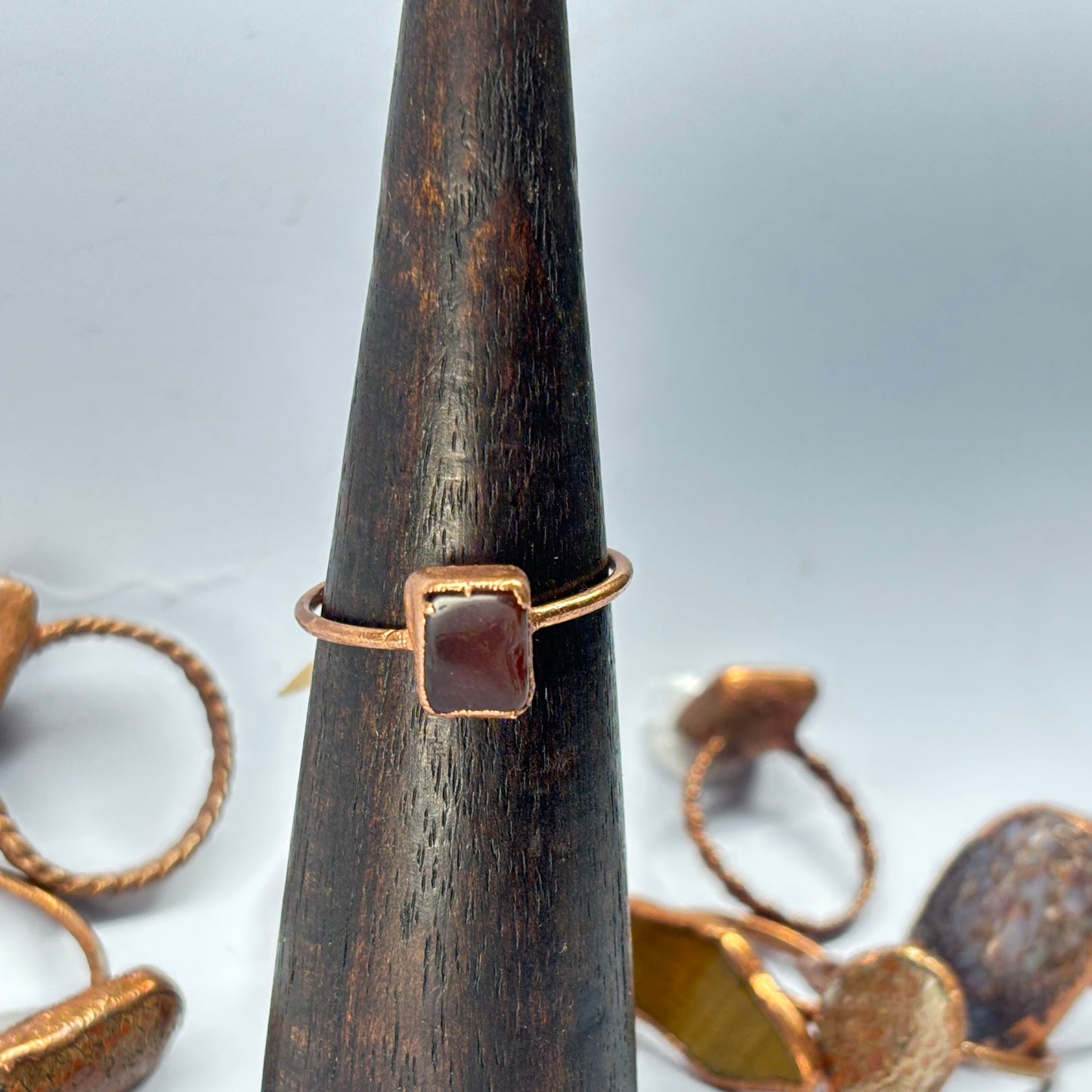 Size 10 Washington Carnelian Copper Electroformed Ring