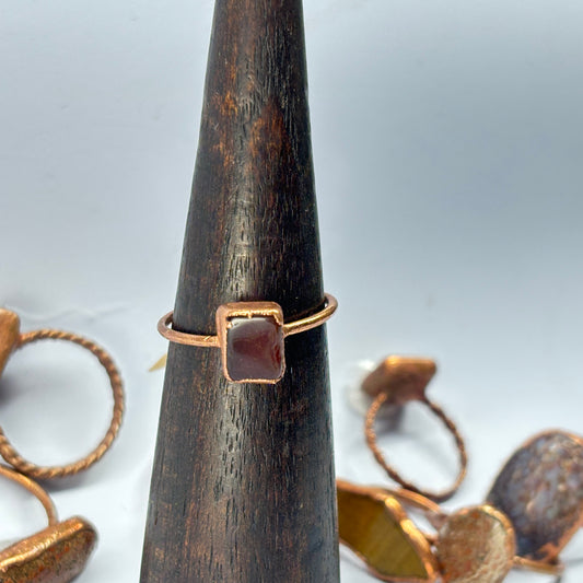 Size 10 Washington Carnelian Copper Electroformed Ring