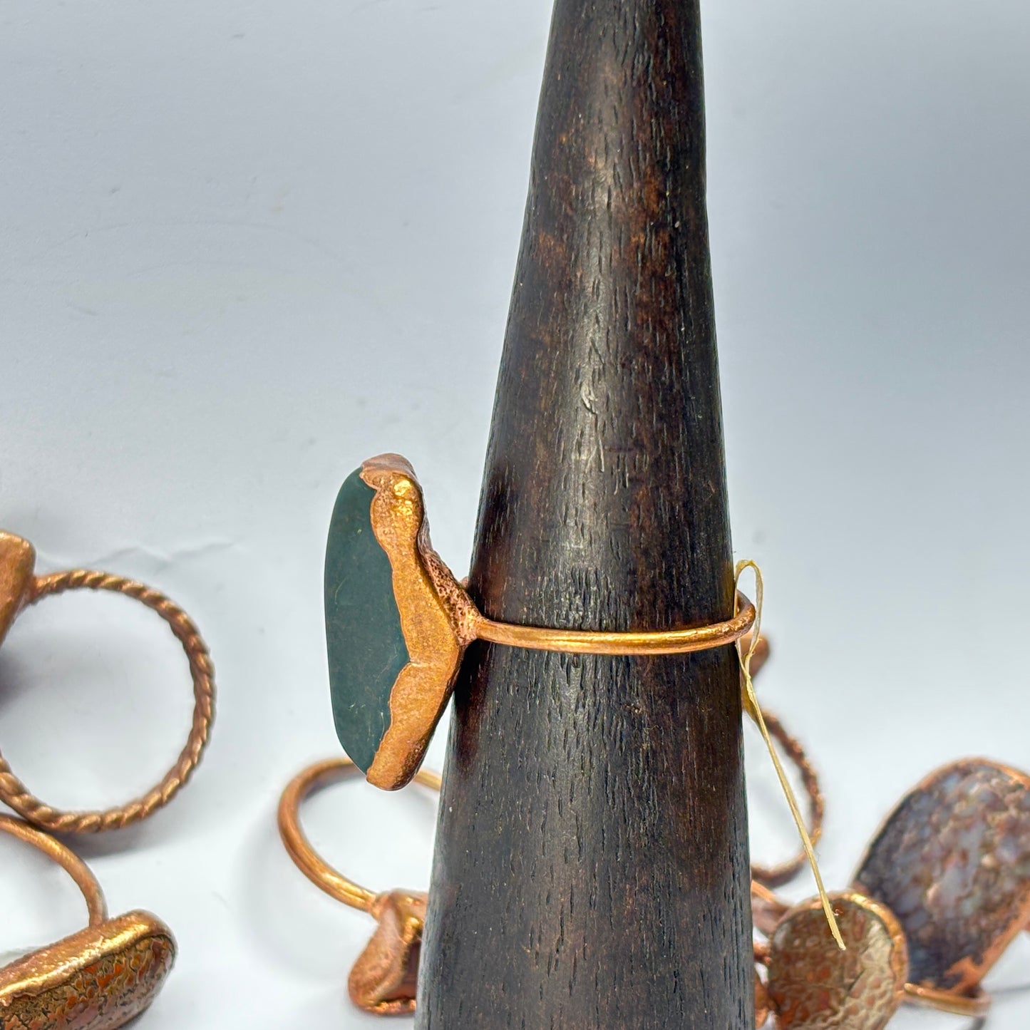 Size 11 1/2 Oregon Skaggs Jasper Copper Electroformed Ring