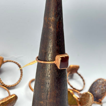 Size 10 Washington Carnelian Copper Electroformed Ring