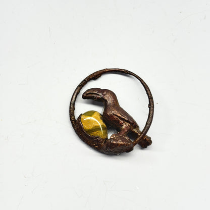 Inner Beast Animal Pendant with Toucan and Ocean Jasper