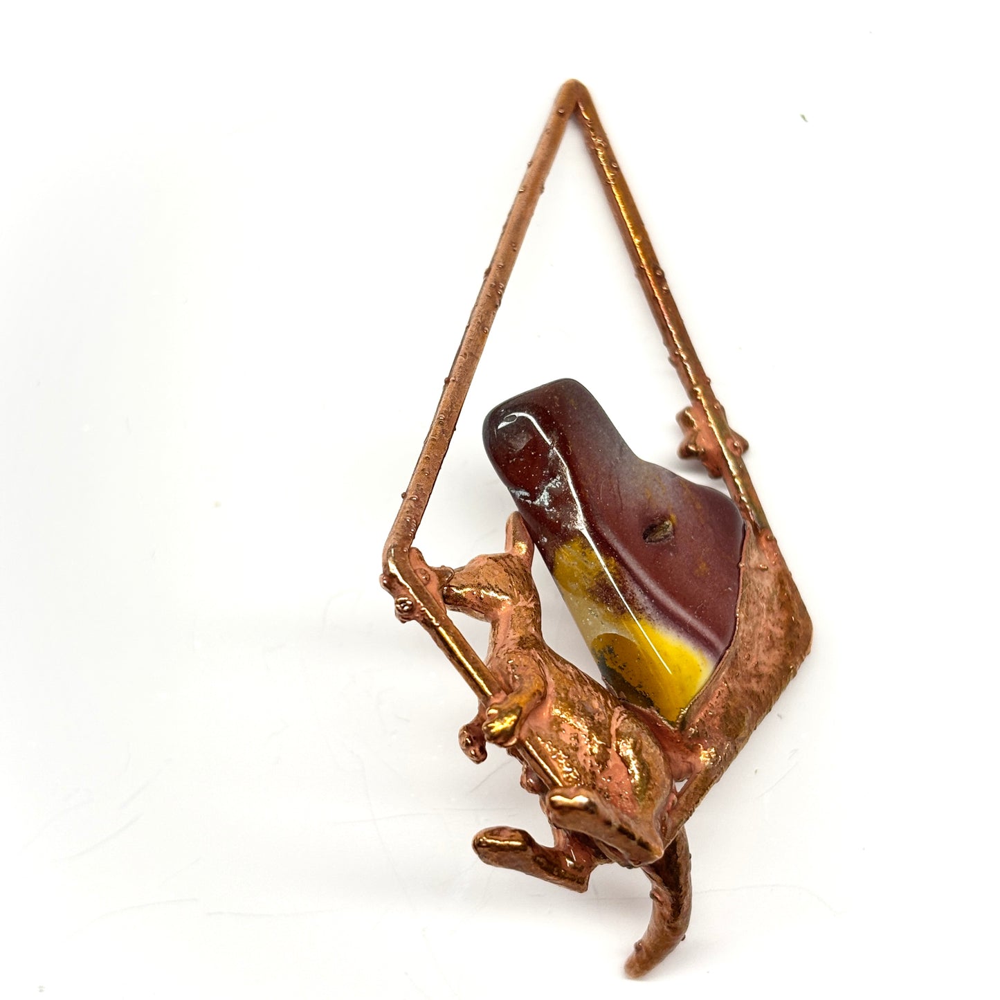 Inner Beast Animal Pendant with Kangaroo and Mookaite Jasper