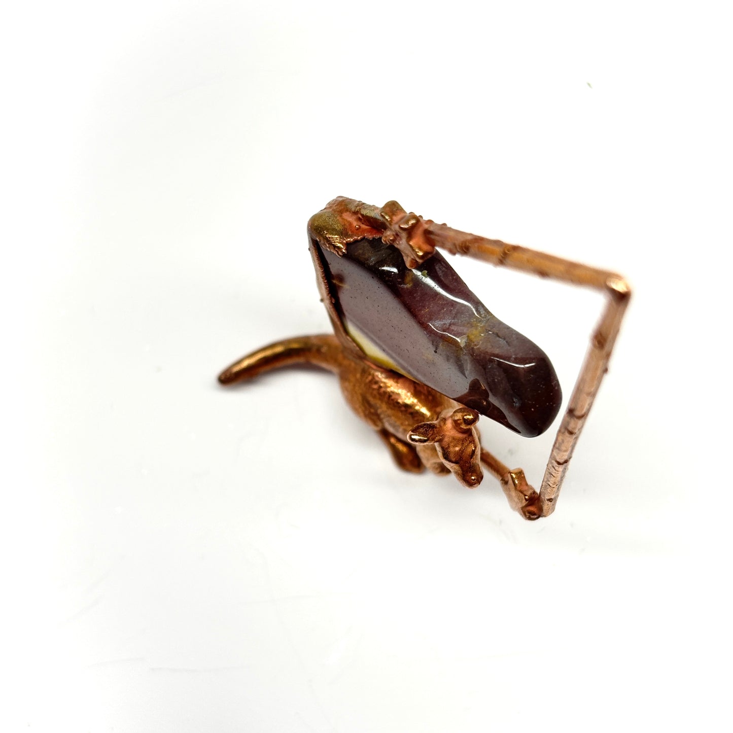 Inner Beast Animal Pendant with Kangaroo and Mookaite Jasper