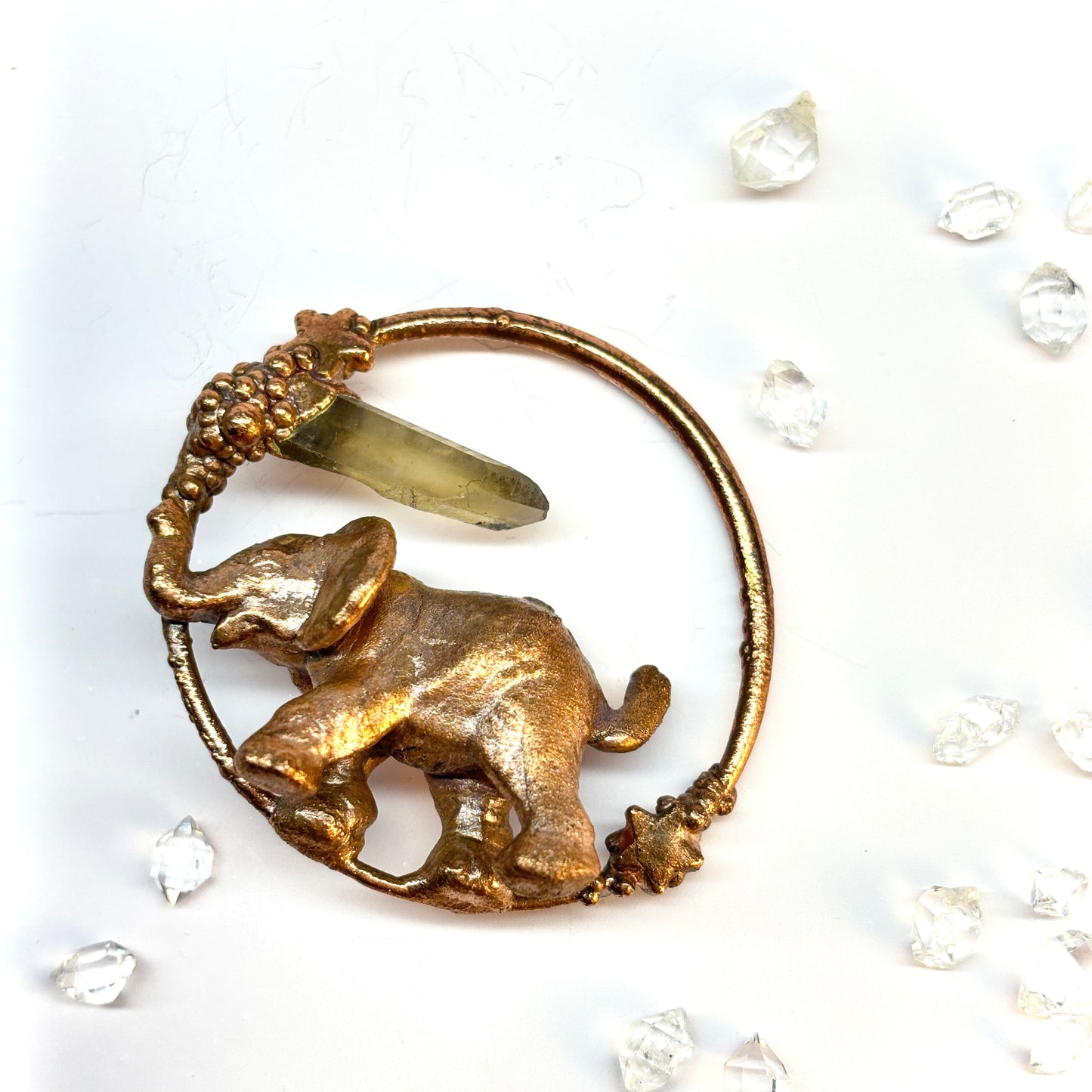 Inner Beast Animal Pendant with Elephant and Citrine