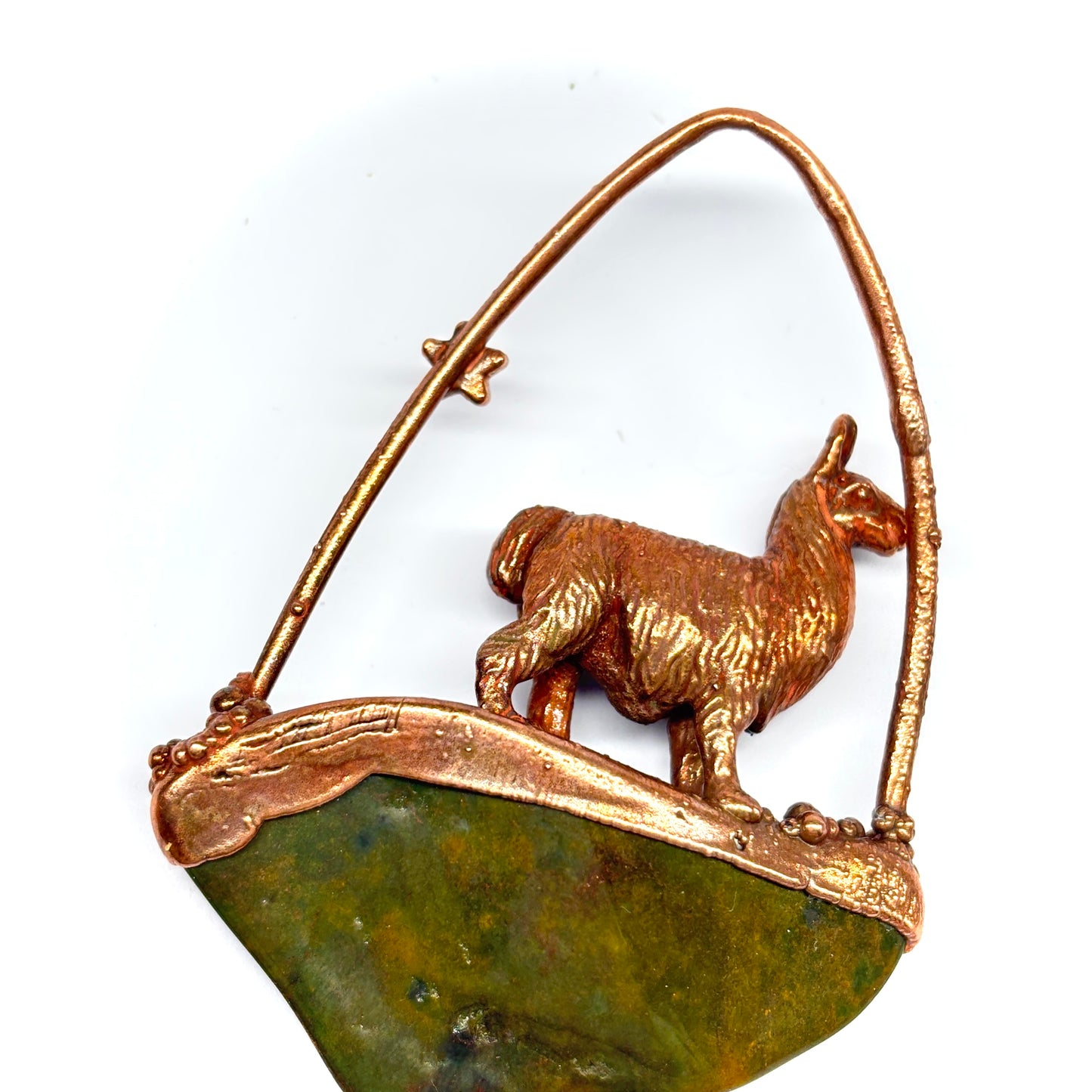 Inner Beast Animal Pendant with Llama and Bloodstone