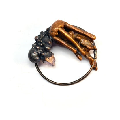 Inner Beast Animal Pendant with Jellyfish and Amethyst