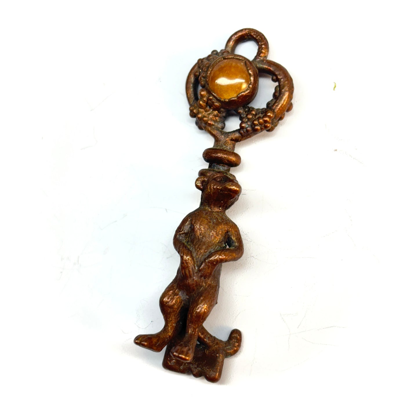 Inner Beast Key Pendant with Meerkat and Aventurine