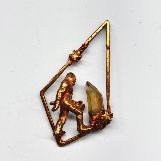 Inner Beast Animal Pendant with Sasquatch and Citrine