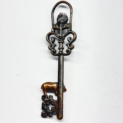 Inner Beast Key Pendant with Pig and Ruby