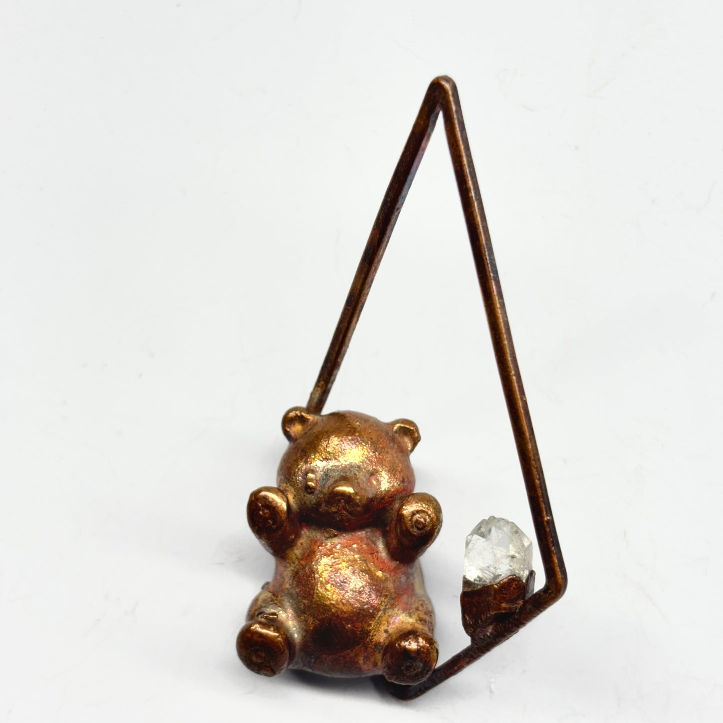 Inner Beast Animal Pendant with Teddy Bear and Quartz