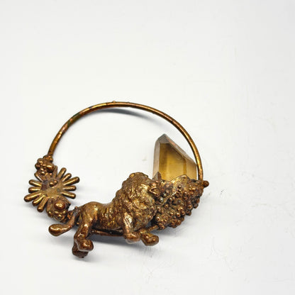 Inner Beast Animal Pendant with Lion and Citrine