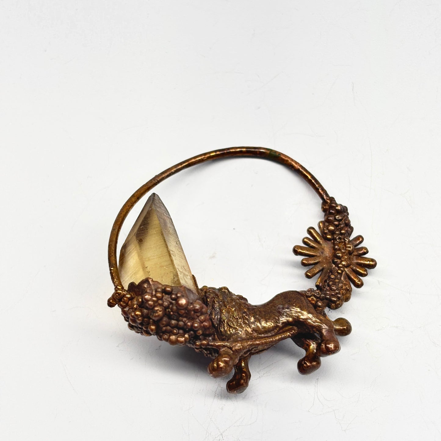 Inner Beast Animal Pendant with Lion and Citrine