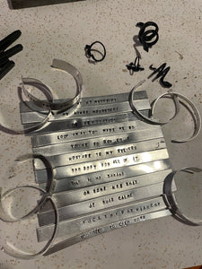 Stamped Taylor Swift Lyric Bracelets